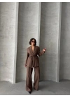 Prestige Blazer Takım-kahve