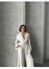Prestige Blazer Takım-krem