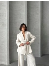 Prestige Blazer Takım-krem