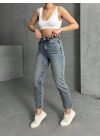 Raw Yıkama Mom Jean