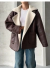 Riva Kürklü Ceket-kahve