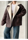 Riva Kürklü Ceket-kahve