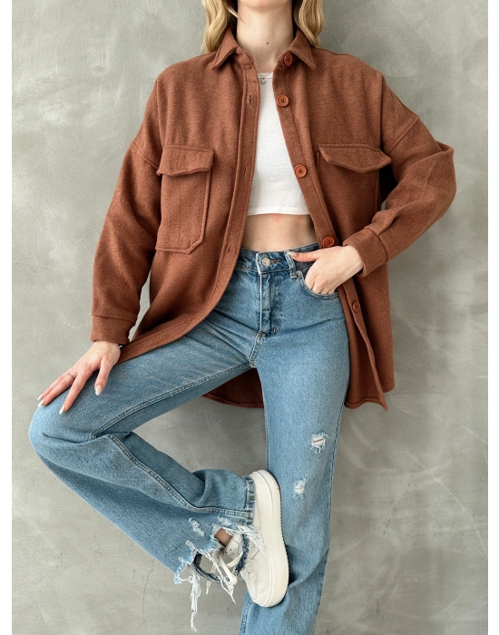 Çift Cep Kaşe Gömlek