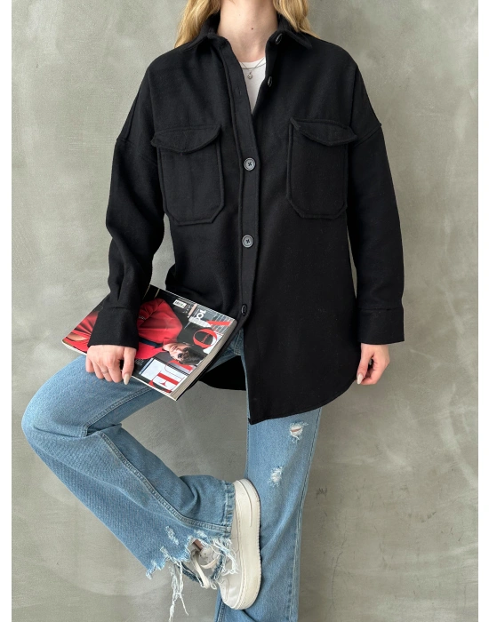 Çift Cep Kaşe Gömlek