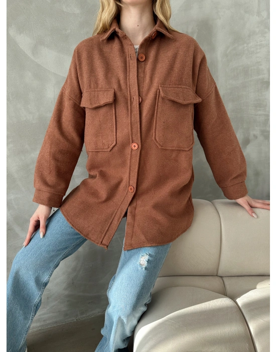 Çift Cep Kaşe Gömlek