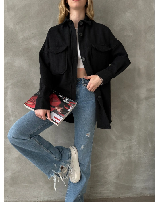 Çift Cep Kaşe Gömlek