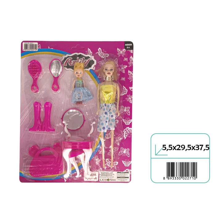 02271 ANLİLY KARTELA BEBEKLİ MAKYAJ MASALI SET*72*