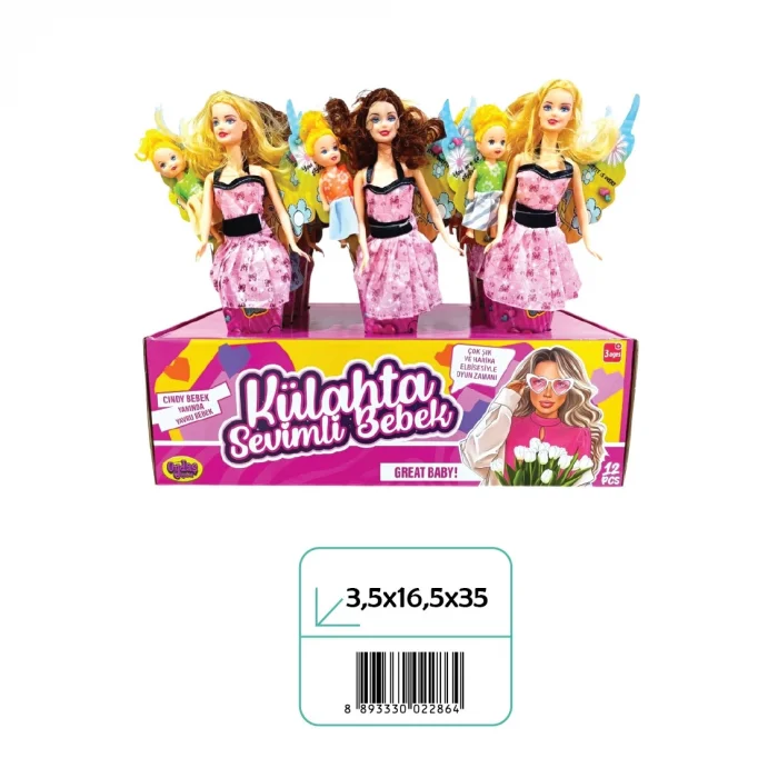 02286 ANLİLY 12Lİ STAND KÜLAH YAVRULU BEBEK*144*