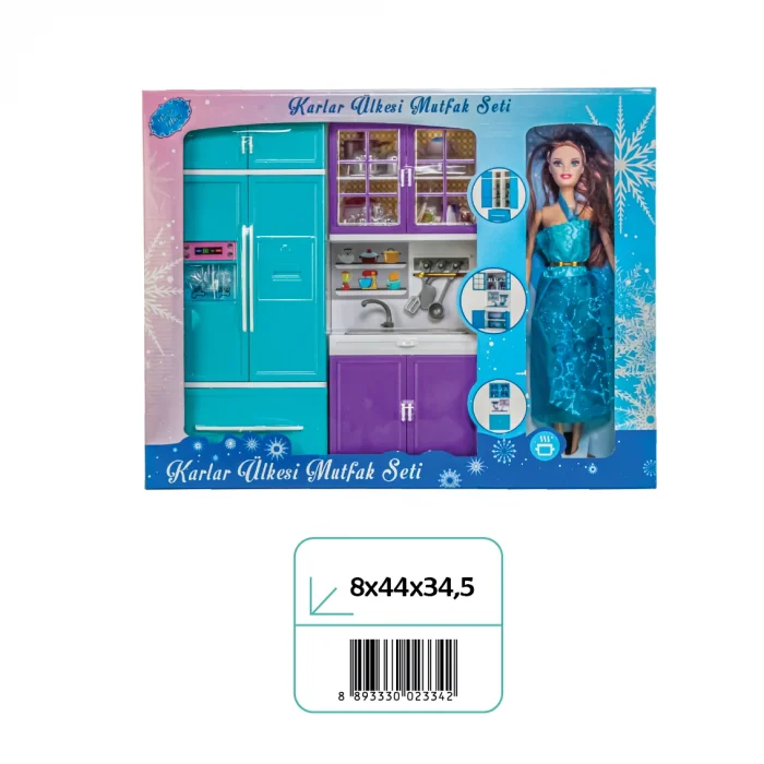 02334 KARLAR ÜLKESİ 2Lİ DOLAP LAVABO BEBEKLİ*16*