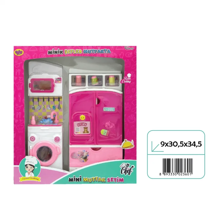 02360 MİNİK ŞEFLER BUZDOLABI ÇAMAŞIR MAK. 2Lİ*16*