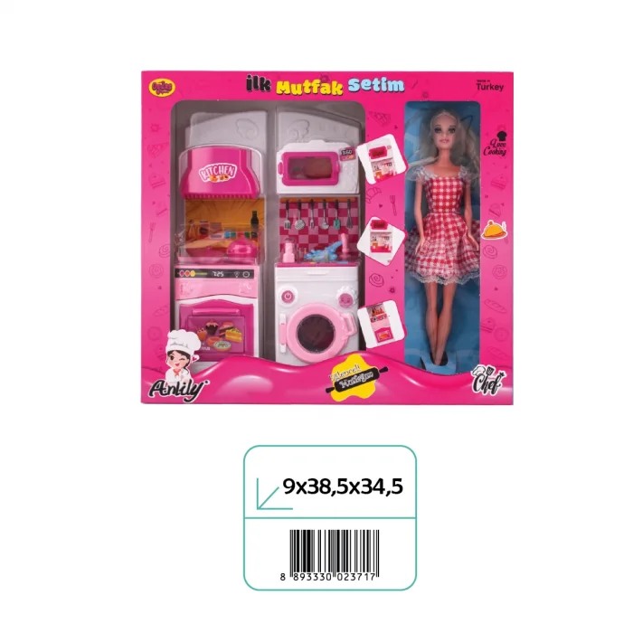 02371 İLK MUTFAK SETİM 2Lİ FIRIN CAMAŞIR MAK.BEBEKLİ*16*