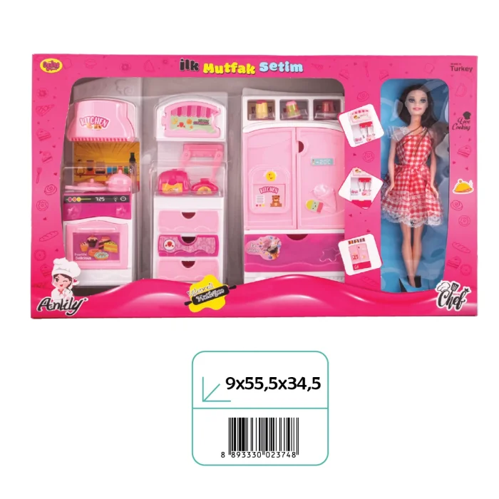 02374 İLK MUTFAK SETİM 3LÜ DOLAP BEBEKLİ*10*