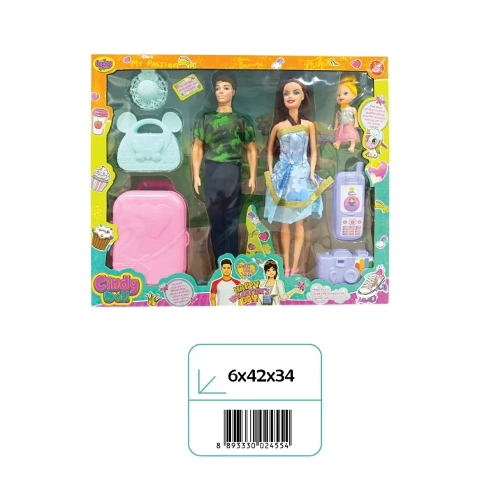 02455 CINDY DOLL AİLE TATİL SETİ*12*