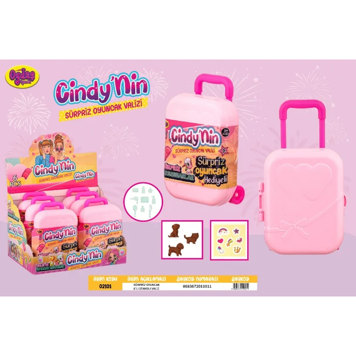 2101 6LI STAND SÜPRİZ HEDİYELİ VALİZ