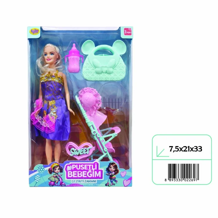 02269 CINDY DOLL KUTUDA PUSETLİ BEBEK*36*