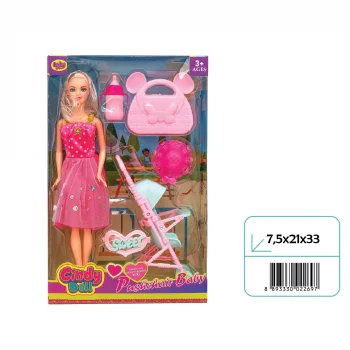 02269 CINDY DOLL KUTUDA PUSETLİ BEBEK*36*