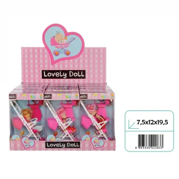 02283 ANLİLY 12Lİ STAND BEBEKLİ PUSET*120*