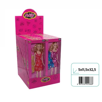 02288 12Lİ STAND ANLİLY YEDEK ELBİSELİ BEBEK*144*