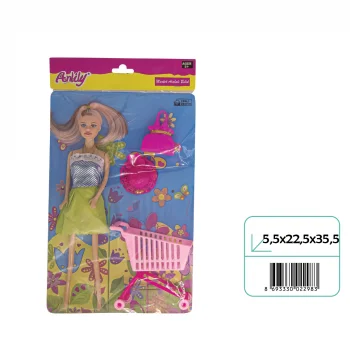 02298 ANLİLY POŞETTE MARKET ARABALI BEBEK*72*