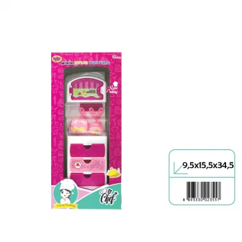 02355 MİNİK ŞEFLER ÇEKMECELİ DOLAP*32*