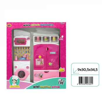 02360 MİNİK ŞEFLER BUZDOLABI ÇAMAŞIR MAK. 2Lİ*16*