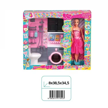 02392 2Lİ BANYO ÇAMAŞIR MAKİNESİ BEBEKLİ*18*