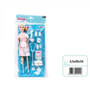 02451 ANLİLY POŞETTE DOKTOR SETLİ BEBEK*120*