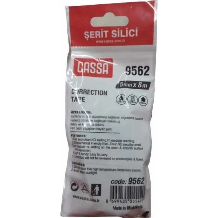 Cassa 9562 5mmX8mt Şerit Daksil