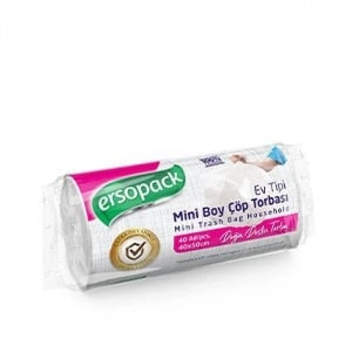 Ersopack 40x50cm Mini Boy Şeffaf Çöp Torbası