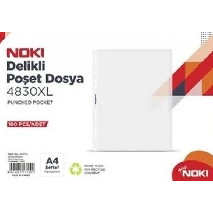Noki 4830 A4 XL 100 lü Poşet Dosya