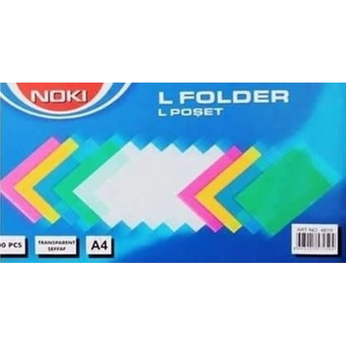 Noki 4810-110 L A4 100 lü Şeffaf Poşet Dosya