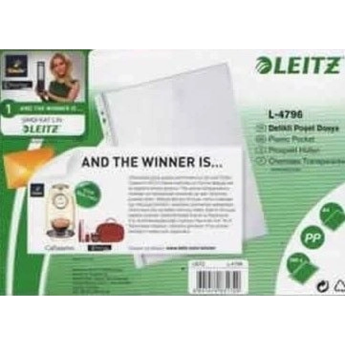 Leitz 4796 Buzlu A4 100 Lü 11 Delikli Poşet Dosya