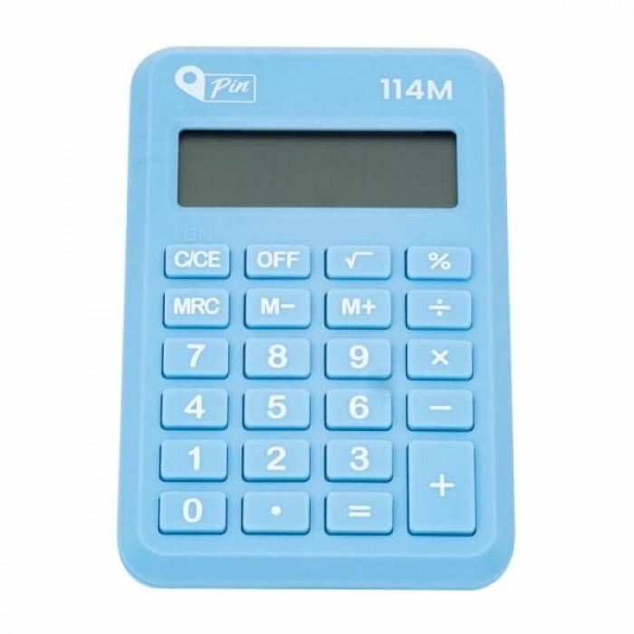 PİN 114 Mavi 8 Haneli Cep Tipi Hesap Makinesi