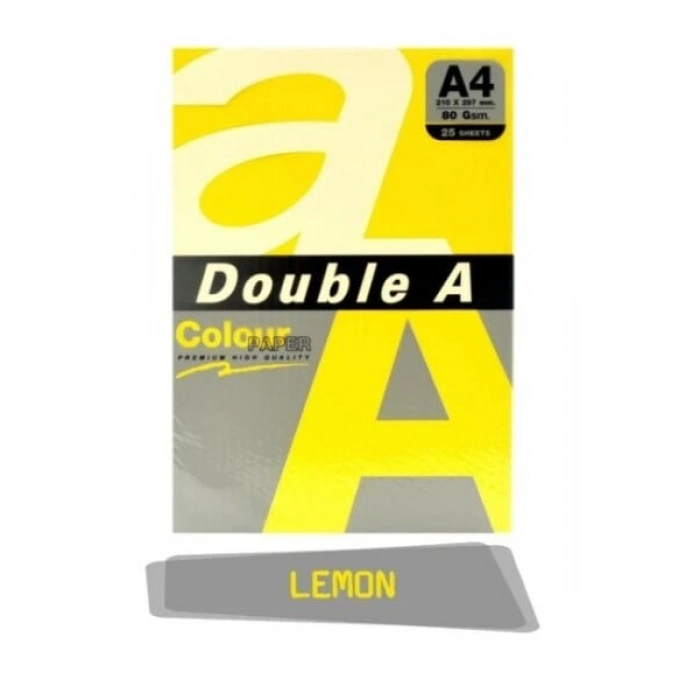 Double A A4 80gr 25li Limon Sarısı Kağıt