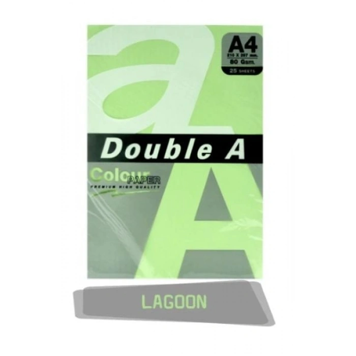 Double A A4 80gr 25li Renkli Pastel Lagoon Kağıt