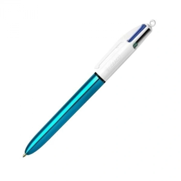 Bic Shine 4 Colours Mavi Gövdeli Tükenmez Kalem