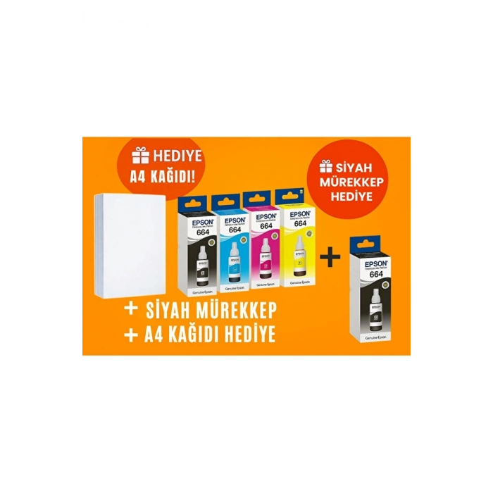 Epson T664 L3060 orjinal Mürekkep Kartuş Takımı