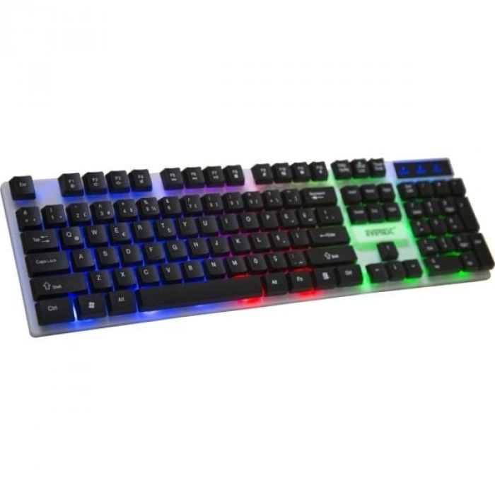 Everest KM-191 Siyah USB Gökkuşağı Gaming Klavye Mouse