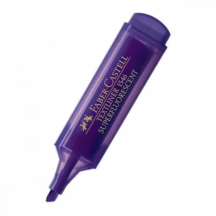 Faber Castell 1546 Şeffaf Gövde Mor Fosforlu Kalem