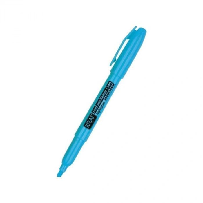 Kraf 340M Mavi Fosforlu Kalem