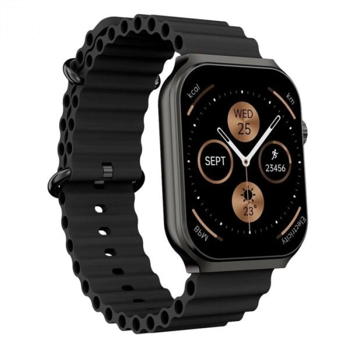 X-Level XW8012B X-WearSmart Bluetooth aramalı 1.96-inch Kan Oksijen Seviyesi Ölçer Siyah Akıllı Saat