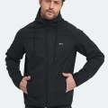 Slazenger ST23JE036-500 Rangi Kapüşonlu Mont Siyah