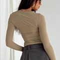 Madmext MG1701 Uzun Kollu Body Bej