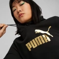Puma ESS+ Metallic Logo Sweatshirt 849096-01 Siyah-Gold