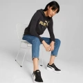 Puma ESS+ Metallic Logo Sweatshirt 849096-01 Siyah-Gold