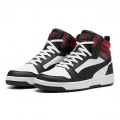 Puma Rebound v6 392326-24 Siyah Beyaz Kırmızı