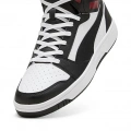 Puma Rebound v6 392326-24 Siyah Beyaz Kırmızı