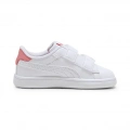 Puma Smash 3.0 Badges V Inf Beyaz-Pembe 397287-01