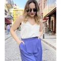QUZU 20Y22303 ASKILI BLUZ BEYAZ