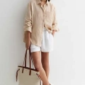 SeeH SH158 Müslin Gömlek Bej